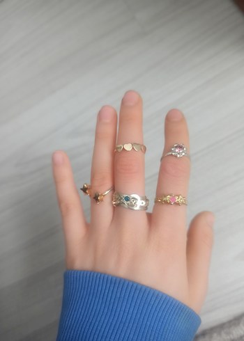 Boncuk Detaylı Bohem Vintage Kadın Yüzüğü - Görsel 2