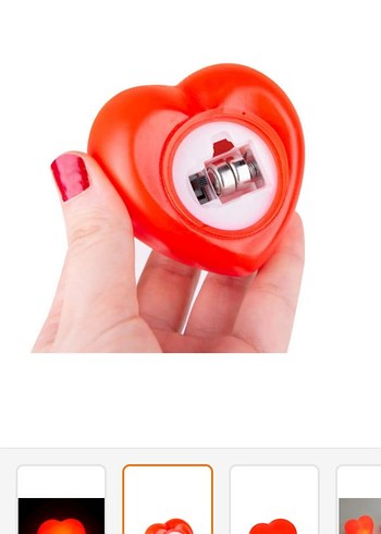 Kırmızı Kalp Şekilli led lamba - Görsel 2