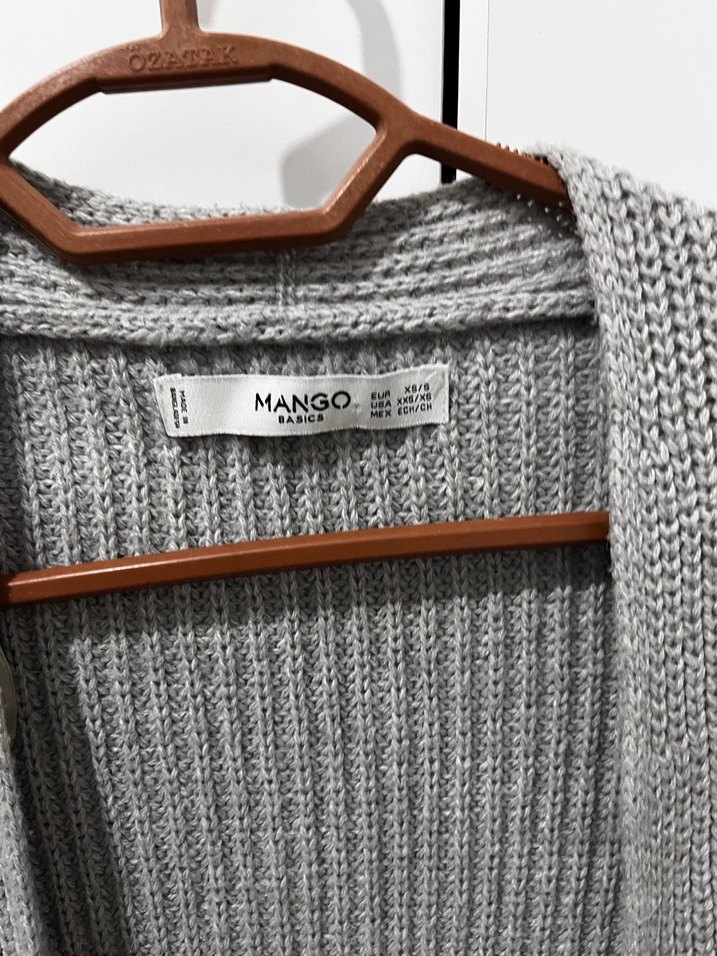 Gri Örgü Kadın Hırka - Görsel 2