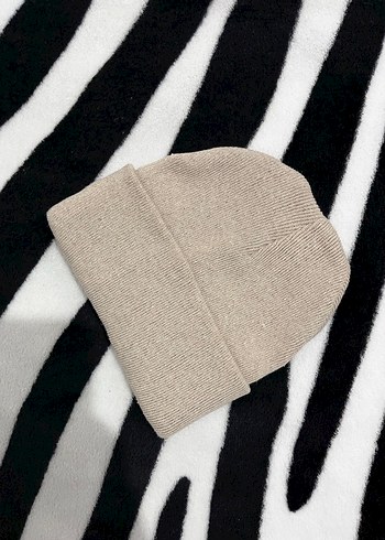 Kadın Bej ve Gri Örgü Bere - Görsel 3