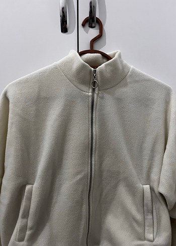 Yüksek Yakalı Fermuarlı Gri Kadın Ceket - Görsel 2