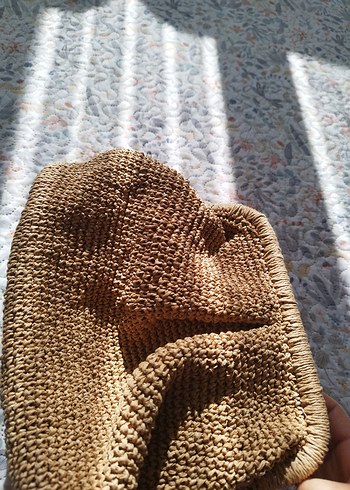 Kahverengi Örgü Kadın Portföy Çanta - Görsel 3