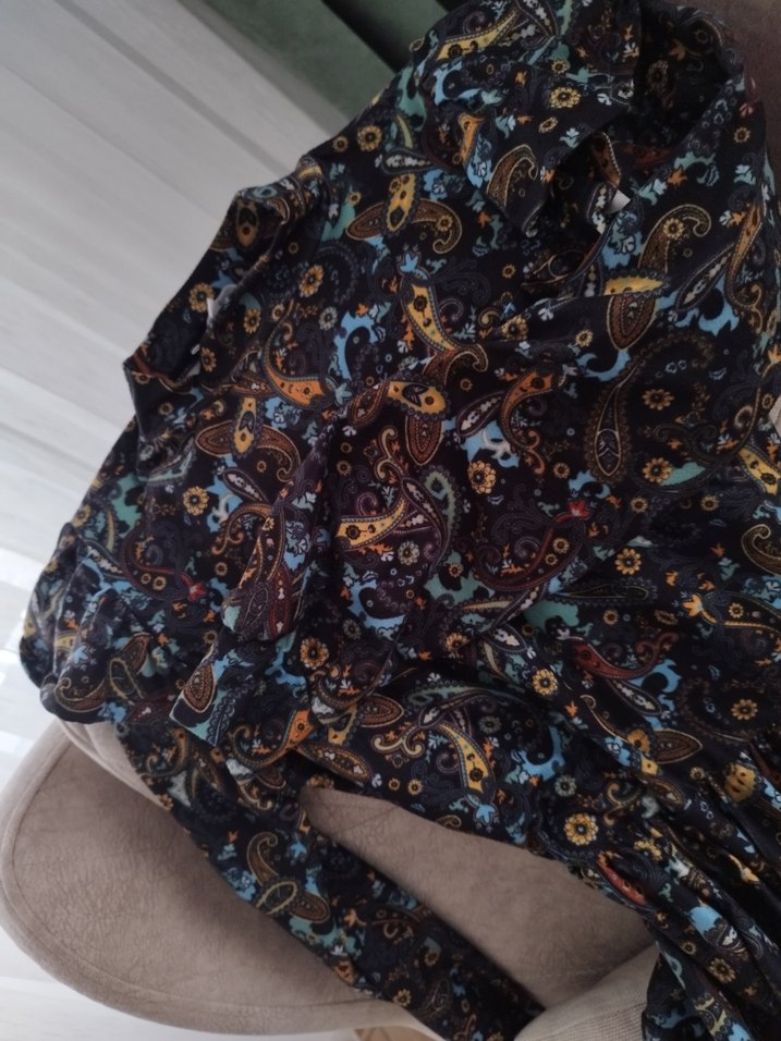 Desenli Bohem elbise - Görsel 4