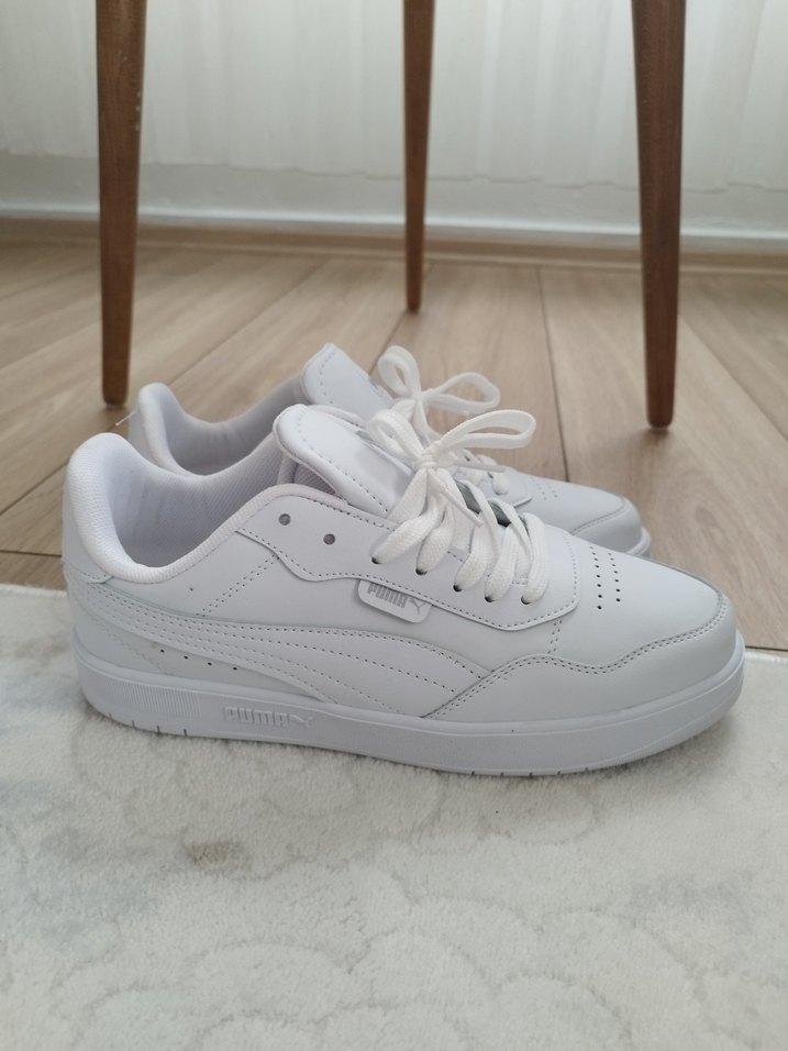 Beyaz Bağcıklı Spor Ayakkabı - Görsel 2