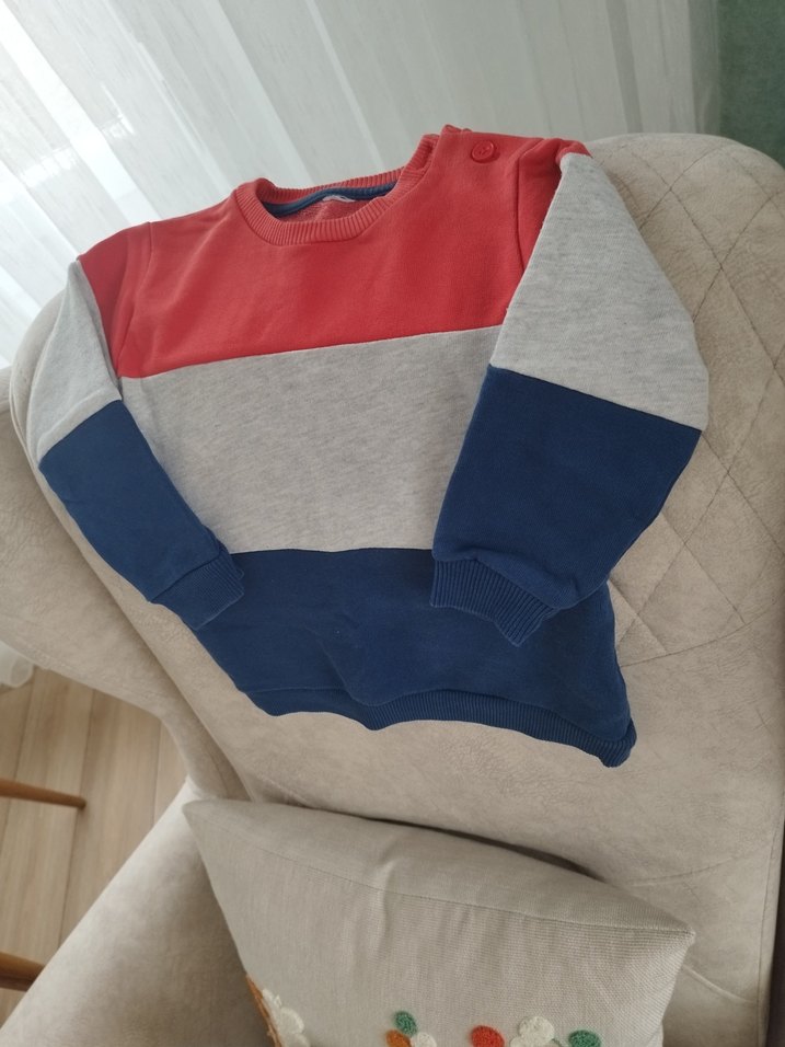 Renk Bloklu Erkek Çocuk Sweatshirt - Görsel 2