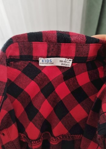 Kırmızı Ekose Desenli Uzun Kollu Gömlek erkek çocuk - Görsel 4