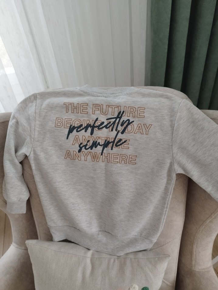 Gri Erkek Çocuk Sweatshirt Uzun Kollu - Görsel 5