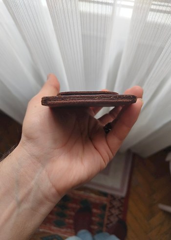 Kahverengi Vintage Minimalist Erkek Cüzdanı elyapım - Görsel 4