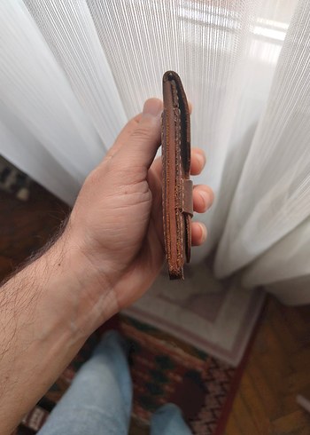 Kahverengi Vintage Minimalist Erkek Cüzdanı elyapım - Görsel 13