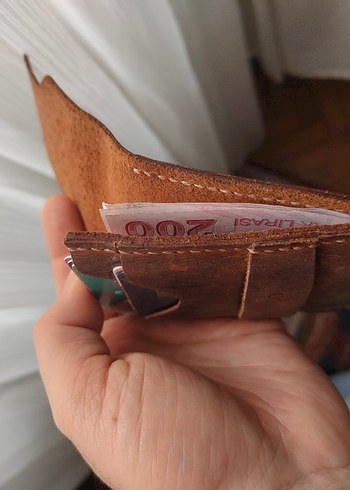 Kahverengi Vintage Minimalist Erkek Cüzdanı elyapım - Görsel 8