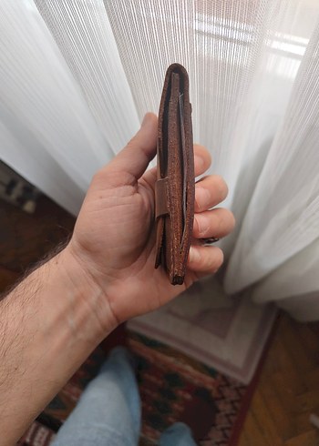 Kahverengi Vintage Minimalist Erkek Cüzdanı elyapım - Görsel 12