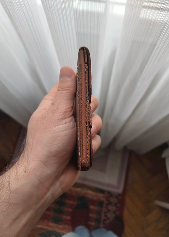 Kahverengi Vintage Minimalist Erkek Cüzdanı elyapım - Görsel 5