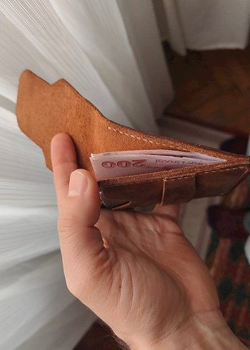 Kahverengi Vintage Minimalist Erkek Cüzdanı elyapım - Görsel 10
