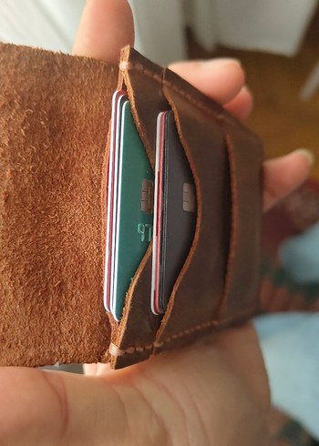 Kahverengi Vintage Minimalist Erkek Cüzdanı elyapım - Görsel 9