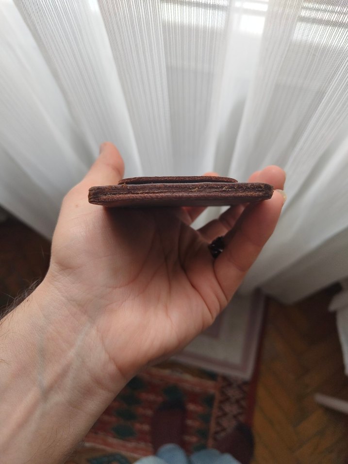 Kahverengi Vintage Minimalist Erkek Cüzdanı elyapım - Görsel 4