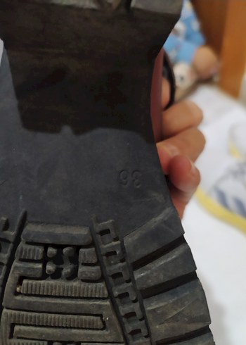 36 numara Bordo Kadın Deri Tokalı  Bot - Görsel 4