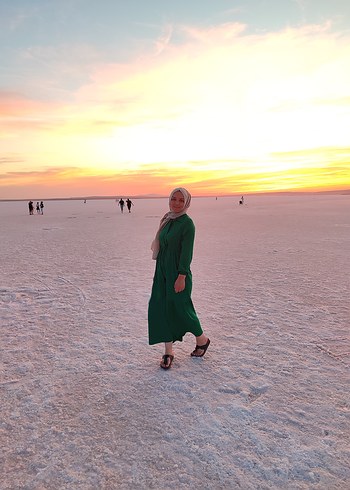 Bohem Tarzı Kadın Uzun Kol Elbise - Görsel 2