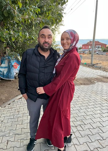 Bordo Uzun Kadın Tesettür Kaban - Görsel 3