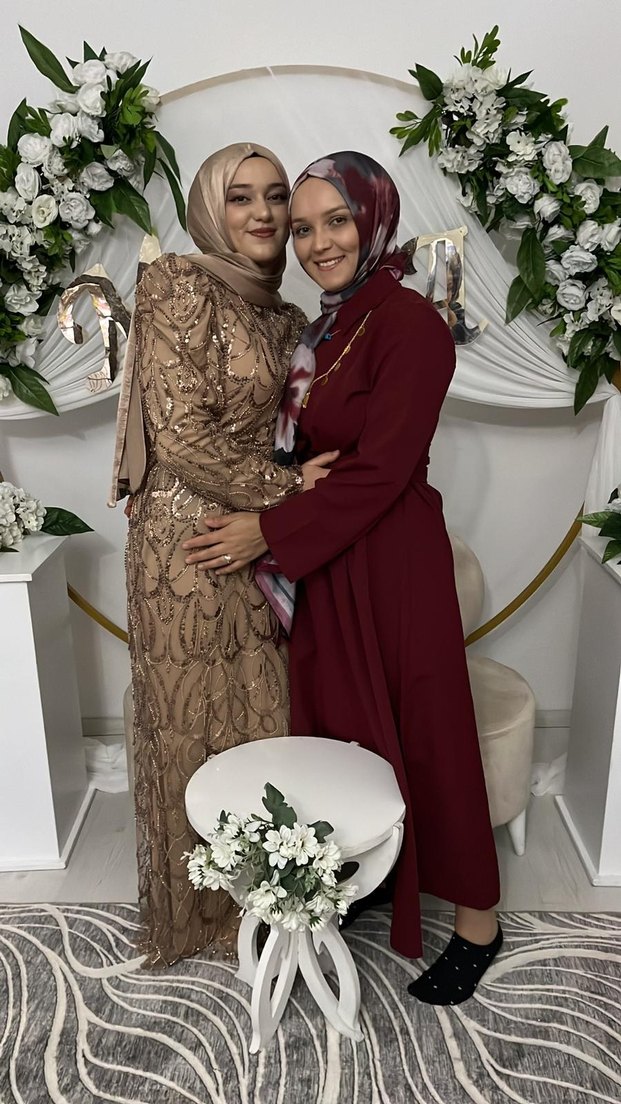 Bordo Uzun Kadın Tesettür Kaban - Görsel 2