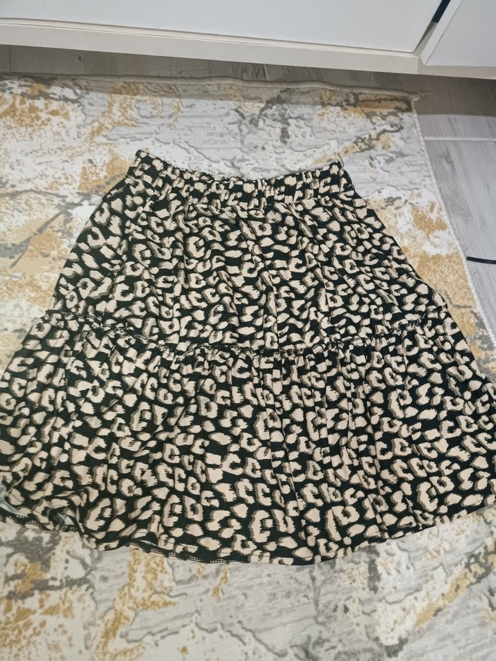 leopar desenli diz üstü etek - Görsel 4