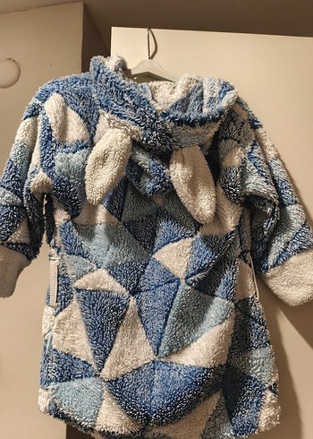 Erkek Çocuk Nakışlı Mavi Bornoz - Görsel 2