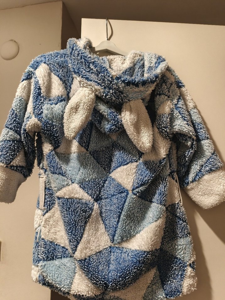 Erkek Çocuk Nakışlı Mavi Bornoz - Görsel 2