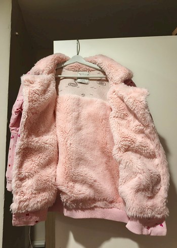 Düğmeli Pembe Kız Çocuk Ceketi - Görsel 2