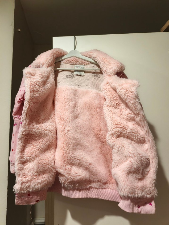 Düğmeli Pembe Kız Çocuk Ceketi - Görsel 2