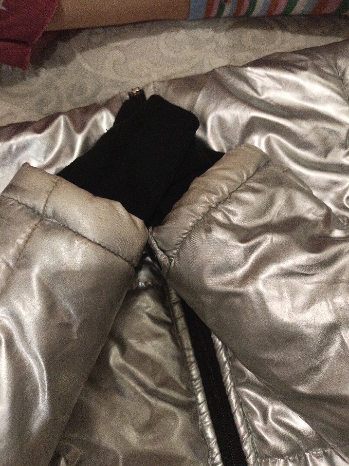 Gri Metalik Kadın Kışlık Ceket - Görsel 4