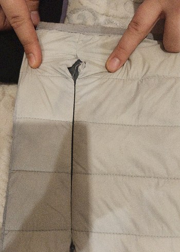 Gri unısex Midi Boy Kışlık Fermuarlı Mont - Görsel 3