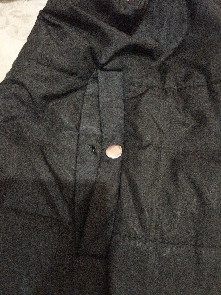 Düğmeli Siyah Kadın Kışlık Mont - Görsel 3