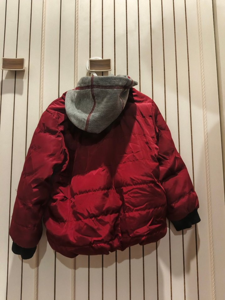 Bordo Fermuarlı Erkek Çocuk Mont - Görsel 2