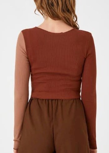 Koton Çift Renk Tasarımlı Crop - Görsel 2