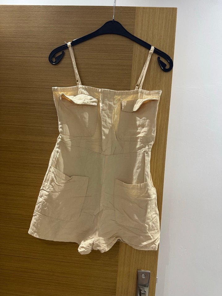 Bej Keten Mini Tulum - Görsel 2