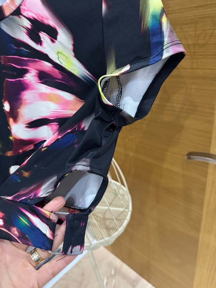 Kadın Çok Renkli Tie-Dye Crop Top - Görsel 4