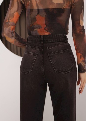 2000 Kahve taş yıkama palazo - Görsel 3