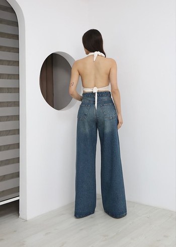 2008 Koyu yıkama geniş paça - Görsel 2