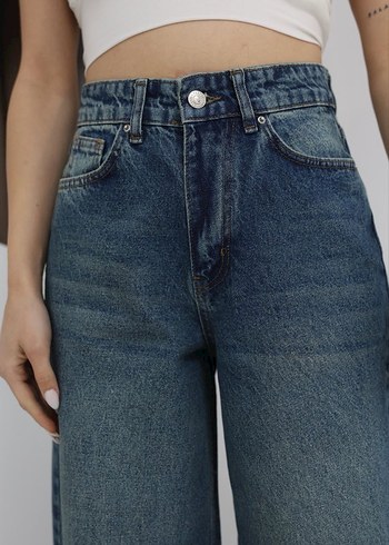 2008 Koyu yıkama geniş paça - Görsel 3