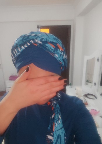 Koyu Mavi Normcore haşema-tesettür mayo - Görsel 3