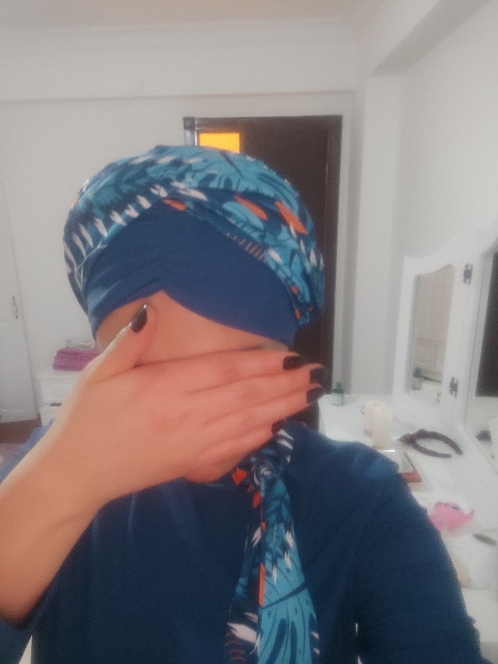 Koyu Mavi Normcore haşema-tesettür mayo - Görsel 3