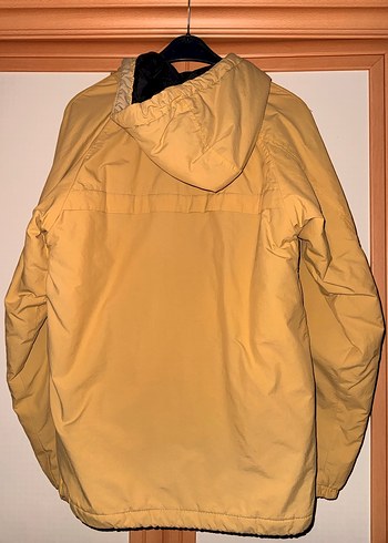 Unisex Sarı Midi Boy Kapüşonlu Yağmurluk - Görsel 2