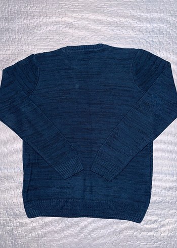 Erkek Lacivert Örgü Bisiklet Yaka Kazak - Görsel 2