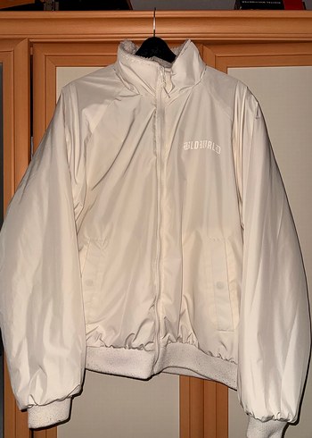 Beyaz Fermuarlı Unisex Çift Taraflı Polar Ceket - Görsel 3