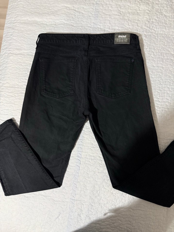 Erkek Siyah Regular Fit Denim Jean - Görsel 3