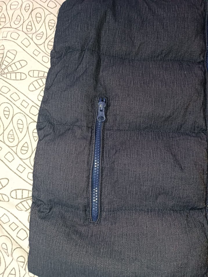 Fermuarlı Yüksek Yakalı Gri Erkek Yelek - Görsel 2