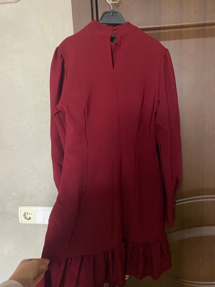 Bordo elbise - Görsel 2