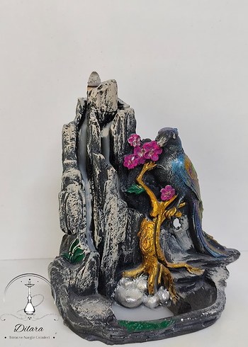 Buyuk Boy Kuş Figürlü Model Geri Akış Şelale Tütsülük - Görsel 4