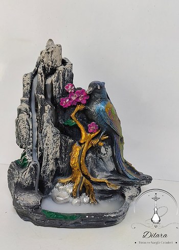 Buyuk Boy Kuş Figürlü Model Geri Akış Şelale Tütsülük - Görsel 2