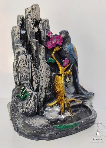 Buyuk Boy Kuş Figürlü Model Geri Akış Şelale Tütsülük - Görsel 3