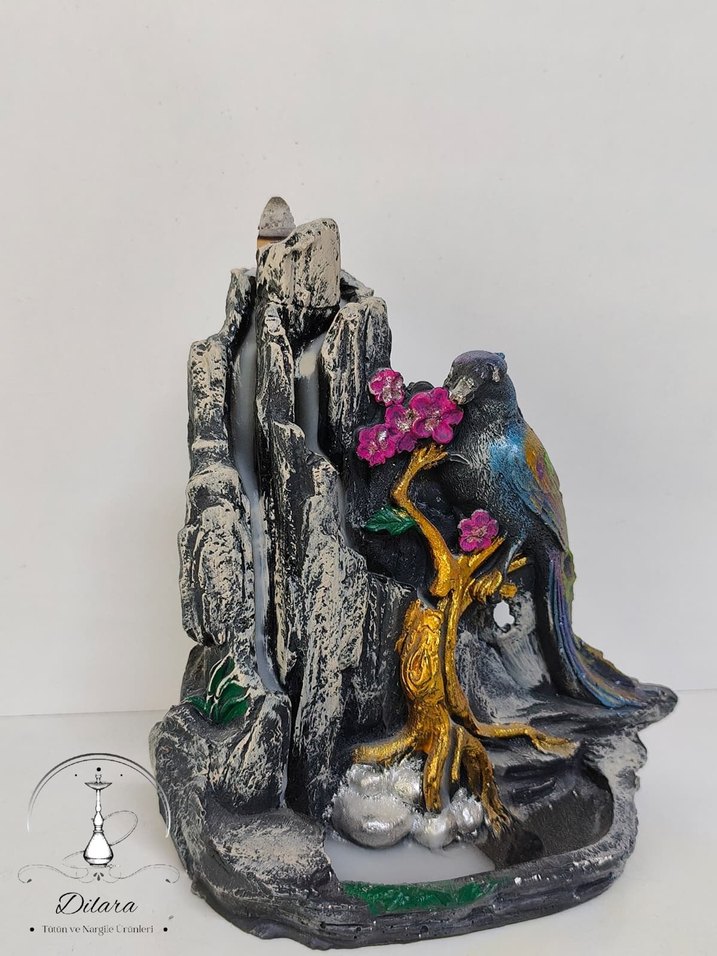 Buyuk Boy Kuş Figürlü Model Geri Akış Şelale Tütsülük - Görsel 4